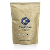 CRISTOFORI KAFFEEBOHNEN - BLUE QUALITY - Premium Espresso aus Italien - Körper 6 von 10 - ganze Kaffee-Bohnen italienische Röstung für Vollautomaten & Siebträger - 500 Gramm