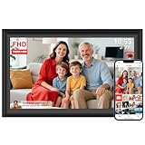 FRAMEO Digitaler Bilderrahmen 15,6 Zoll WiFi 1920 x 1080 FHD Großer 32 GB Smart Digitaler Bilderrahmen IPS Touchscreen Auto-Rotate Wandmontage Fotos / Videos sofort über Frameo App teilen