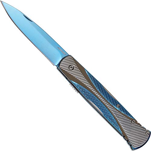 Haller Unisex – Erwachsene Taschenmesser blau eloxiert Messer, one Size