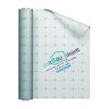 doitBau - Dejett 2 | Atmungsaktive Dampfbremse 75m² (1,5m x 50m) | Vlies Dampfsperre Dach | Dampfsperre Folie für Dach | Dampfschutzfolie gemäß DIN 4108 | einfach zu verbauen