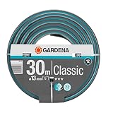 Gardena Classic Schlauch 13 mm (1/2 Zoll), 30 m: Universeller Gartenschlauch aus robustem Kreuzgewebe, 22 bar Berstdruck, druck- und UV-beständig (18009-20), 30m ohne Systemteile