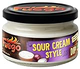 Fuego - Sour Cream & Onion Dip | Fein-würzige Dip-Sauce | für Tortilla-Chips, mexikansiche Gerichte | Ohne Palmöl, ohne Farbstoffe | 200 ml