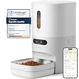 Pawsync Smart Futterautomat, 3 Stück, Farbwechselnde Erinnerung, Haustierfutter-Trockenmittel hält Futter trocken & frisch, bis zu 3 Monate, App-Benachrichtigungen