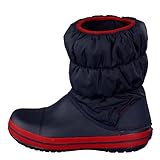 Crocs Winter Puff Boot Kids, Unisex - Kinder Schneestiefel, Blau (Navy/Red), 29/30 EU