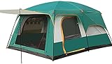 Outdoor-Campingzelt für 5–8 Personen, große Familienzelte für Camping, Festival, Wandern, wasserdichtes Zelt mit Wohnzimmer und separaten Räumen, 4-Jahreszeiten-Zelte für BiFamily (grün), wunderschöne