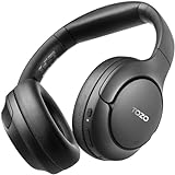 TOZO HT2 Kabelloser Bluetooth Kopfhörer Over-Ear mit Hybrid Active Noise Cancelling, 56 Stdn. Spielzeit, Hi-Res Audio, Kristallklare Anrufe, Tiefer Bass, APP Steuerung - Schwarz