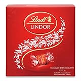 Lindt Schokolade LINDOR Präsent Box Milch | 187 g | 14 Kugeln Vollmilchschokolade mit zartschmelzender Füllung in Präsent Edition | Pralinengeschenk | Schokoladengeschenk