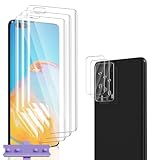 Jewloofa TPU Schutzfolie für Huawei P40 Pro Panzerfolie [3 Stück] und Kameraschutz glas [3 Stück], Weich/Bläschenfrei, Displayschutz für Huawei P40 Pro