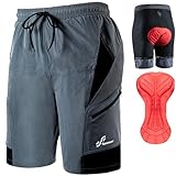 Sportneer MTB Shorts für Herren, MTB, gepolstert, Radler-Shorts für Herren, 3D-gefüttert, Mountainbike, Radfahren, Sport, für Radfahren im Freien