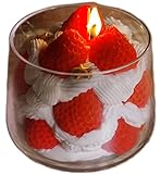 Creamy Strawberry Tower Handgemachte Duftkerzen mit Souvenirs Kreative Geburtstagsgeschenke Hochzeitsgeschenke (Creamy Strawberry Love)