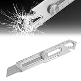 10 in 1 Profi Cuttermesser, 2024 Schweres Mehrzweck Gebrauchsmesser, Edelstahl Universalmesser, Multifunktionales Mehrzweck Teppichmesser Druckguss Cutter Messer für Innenbereich & Heimwerker(Silber)