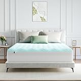 Novilla Cooling Matratzenauflage 140x200cm, Gewebe mit Kühlfaktor, Atmungsaktiv und Hautfreundliches, Dreilagiges Air-Layer-Gewebe, 3 cm Stützende Faserpolsterung, 30 cm Elastische Kante, Oeko-TEX