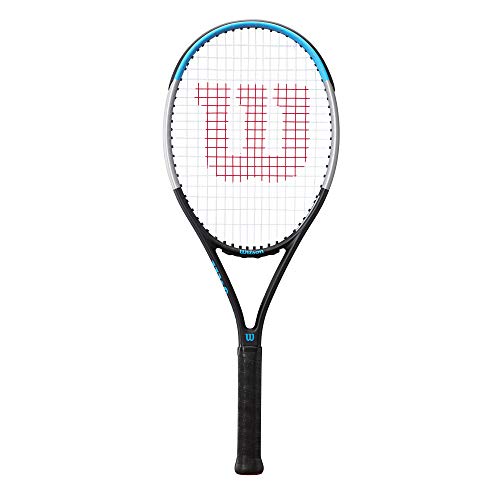 Wilson Tennisschläger Ultra Power 100, Fortgeschrittene Spieler, Carbon/Basaltfasern, Blau/Schwarz/Grau, WR055010U3