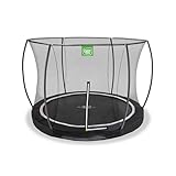 EXIT Toys Black Edition Rundes Inground Trampolin - Fußschutzsystem - Sicherheitsnetz mit Reißverschluss - Modernes Design - Rostfrei - Kleines Einbau-Trampolin für Kinder - ø244cm - Schwarz