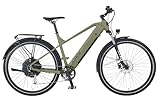 Prophete Stack 2.0 E-ATB 29' – enovation Hinterradmotor 250W, 130 km Reichweite, Shimano Alivio 9-Gang, Hydraulische Scheibenbremsen, LED-Beleuchtung, Li-Ion Akku 48V 480Wh, Moosgrau