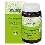 BioPräp Roter Reis BIO Kapseln mit Monacolin | 90 Zellulose-Kapseln | vegan und BIO | produziert in Deutschland | zertifizierte Produktion