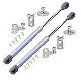 Stahlia 2x Gasdruckfeder Klappenbeschlag Gasdruckdämpfer 200N, Universal, Silber, 270 mm, 200N pro Feder
