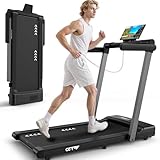 Orisyn 3-in-1 Laufband für Zuhause | Walking Pad mit 2,5PS Motor & Bluetooth | 12 km/h, 12 Programme & Dual-LED | Klappbar mit APP & Fernbedienung | Für Homeoffice & Fitnessstudio