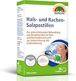 SUNLIFE Hals- und Rachen Salztabletten 1 x 36 Stück - Schleimlöser Hals & Rachen - Halspastillen gegen Husten & Heiserkeit - Halsschmerzen Lutschtabletten - Lutschpastillen mit Menthol-Geschmack