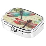 WRITWAA Pillendose Aus Metall Aufbewahrungskoffer Fall Reise- -organizer Container Medikamentspender Reiseveranstalter Reisebehälter Tragbare Medizin Eisen