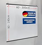 MyMaxxi | Deckenhänger Spuckschutz Folie 60x90cm mit Alu-Klemmschiene | Schutz Wand hängend | Spritzschutz | Abtrennwand | Ladentheke | Spuckschutz Deckenhänger