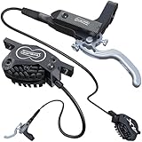 DYISLAND SD-230X MTB Hydraulische Scheibenbremse Satz 2-Kolben/4-Kolben, Aluminium Vorder- und Hinterrad Zwei-Finger-Bremshebel, Bremsensatz für Mountainbike