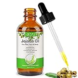 Jojobaöl Bio 60ml, 100% rein, natürlich und kaltgepresst - für Haare, Gesicht, Körper, Nägel, reich an Vitamin E für gesunde Haut, cruelty-free
