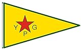 Fyon People s Protection Units YPG, offizieller bewaffneter Flügel des kurdischen Obersten Komitees, Banner Landschaft, 90 x 152 cm