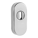 ck-tuerbeschlaege Aluminium F1 Zylinderschutz | Ovaler Schutz | Höhe 14 mm | Silber | Made in Germany