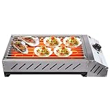 Camping Gasgrill, 2.5 KW Elektrogrill Tragbarer Elektro Tischgrill mit Temperaturgesteuerter Knopf 50-300 ° C, Großer Grillbereich, BBQ Grill für Balkon, Innen- und Außenbereich