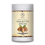 Shea Butter 1000g - Kaltgepresst & Unraffiniert - African Sheabutter - 100% Rein & Natürlich Karité Body Butter - Körperbutter - Intensive Pflege für Gesicht - Körper - Haare - Körperpflege