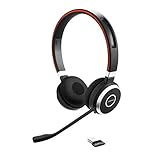 Jabra Evolve 65 SE Schnurloses Stereo-Headset - Bluetooth-Headset mit Mikrofon mit Geräuschunterdrückung, langlebigem Akku und dualer Konnektivität - Für MS Teams Zertifiziert - Schwarz, 6599-833-309