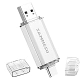 SANKESU 512GB USB Stick 3.0 USB C Flash-Laufwerke USB-A & Typ-C OTG Speicherstick, Dual Memory Sticks für PC/Tablet/Laptop/Typ C Handy(Silber)