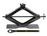leadstand Scherenwagenheber mit 3,0T, Universelle Wagenheber, arbeitssparendes Design, vergrößerter Boden, verdickte Stahlplatte, maximale Höhe 442 mm,Ddeal für Wartung und Reparatur