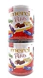 Storck Merci Petits Chocolate Collection I 2 x 1000g I Runddosen I Mix aus einzeln verpackten Schokoladen-Spezialitäten I Feinste Pralinen I 2kg Großpackung