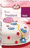 RUF Fondant weiß, zum Formen von Figuren, Blumen und Buchstaben geeignet, Modellierfondant, Rollfondant, ohne Palmöl, glutenfrei und vegan, 250g (1er Pack)