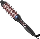 Thermal Brush Keratin Warmluftbürste Heat Brush 38Mm, Thermobürste Rundbürste, Hot Brush 120-200℃, Double Spannung Thermo Bürste, Ionisch Glatt Scheinen Volumen Kamm