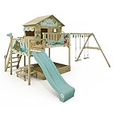 Disney's Vaiana Quest Spielturm von Wickey - Klettergerüst, Kletterturm, Gartenspielgerät für Kinder - Outdoor Garten Spielplatz aus Holz mit Sandkasten