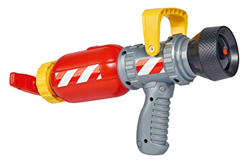 Simba 109252298 - Feuerwehrmann Sam Feuerwehr Wassergewehr, Druckluftmechanismus, 31cm, Tankvolumen 450ml, Reichweite 9m