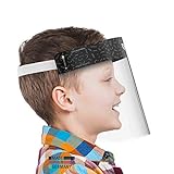 HARD 2x Pro Visier Gesichtsschutz Zertifiziertes Face Shield mit Anti Beschlag, Gesichtsvisier, Gesichtsschild Made in Germany für Kinder - Schwarz/Weiß