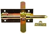 FEINZ – Türriegel beidseitig 210 mm Gold - Gartentor Bolzenriegel Türverriegelung Innen & Außen - Einbruchschutz Metall Riegelschloss für Türen Schlossriegel