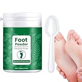 Fußpuder für Sportler, Schuhgeruchs-Deodorierer, tragbares Fußkühlpuder, 100 g, mit Löffel, für Reisen, Wandern, Arbeit, tägliches heißes Wetter