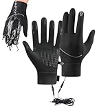 Beheizte Handschuhe, wiederaufladbare Touchscreen-Arbeitsausrüstung, thermische winddichte Handwärmer für raue Bedingungen, bestes Winter-Zubehör, Radfahren, Jagd, Fahren, Laufen, Schnee, Küche