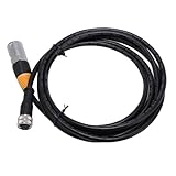 Depisuta Ethernet -Kabel, IP67 Wasserdichtes Hochgeschwindigkeits -Network Kabel mit RJ45 Bis M12 5P Female Stecker für Router Modem PC Gaming Schwarz (2m / 6,56 Fuß)