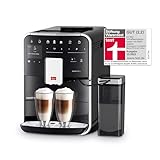 Melitta Barista TS Smart - Kaffeevollautomat mit Milchsystem, Kaffeemaschine mit Mahlwerk und 2-Kammer-Bohnenbehälter für 21 Kaffeespezialitäten, App Steuerung möglich, schwarz