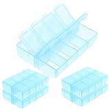 ULTECHNOVO 5er Boxen Pillenhalter 7-tage-container Pillen-organizer Pillendosen 8 Fächer Luftdichter Medizinkoffer Pillenbehälter Veranstalter Reisezubehör Praktischer Medizinkoffer Blue Pp