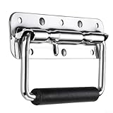 Marchfunny 304 Edelstahlgriff mit federbelastetem Gummigriff für individuelle Lautsprecherboxen und Verstärker (100 mm)