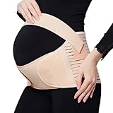Yuqilin 3 in 1 Bauchgurt Schwangerschaft,1 Stücke Schwangerschaftsgürtel Beckengurt Schwangerschaft Geschenke für Schwangere,Stützt Taille,Rücken & Bauch Bauchgurt Nach Geburt(Rosa,XL)