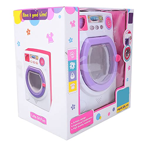 Hztyyier Elektrische Waschmaschine Spielzeug, Kinderspielhaus Spielzeug Simulierte Waschmaschine mit Lichtern und Dynamischen Soundeffekten für Kinder