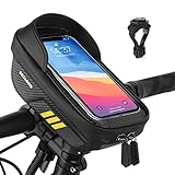 BEELORD Handyhalterung Fahrrad Wasserdicht, Handy Halterung Fahrradtasche Lenker, Lenkertasche ebike rennrad Rahmen rahmentasche fahrradlenker für 5.5-6.5 Zoll Smartphone